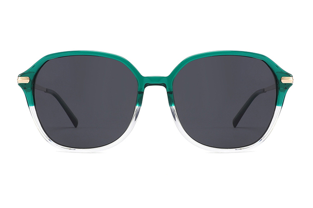 Lunettes de soleil carrées rétro en métal acétate-ZD8819T