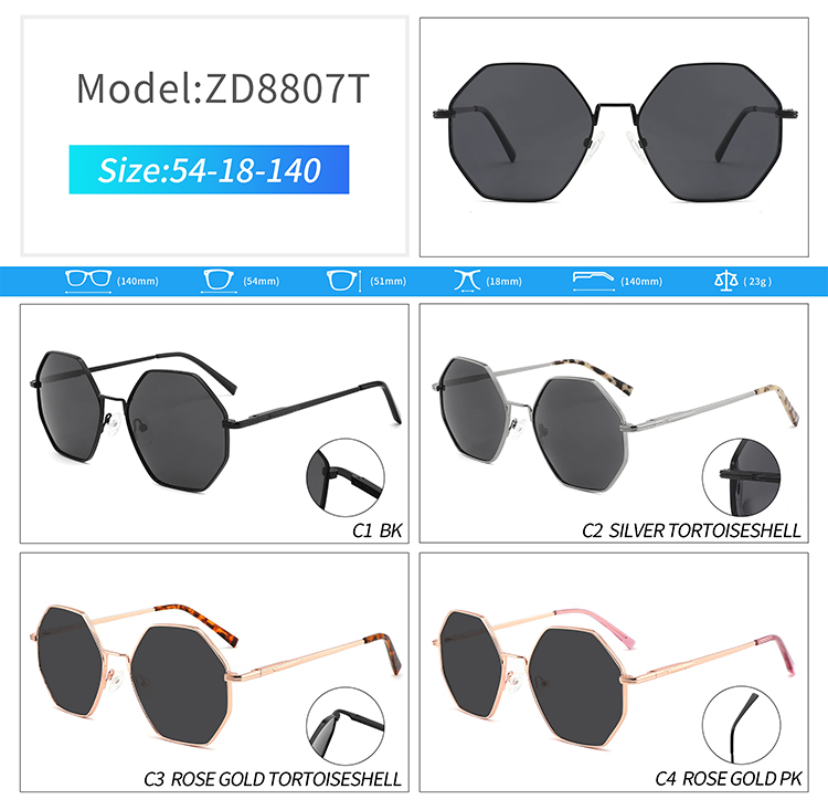 Lunettes de soleil homme ZD8807-m&eacute;tal