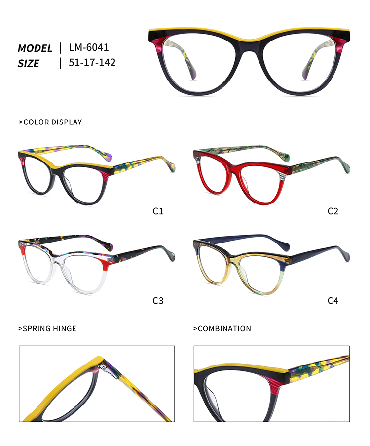 LM-6041 lunettes œil de chat