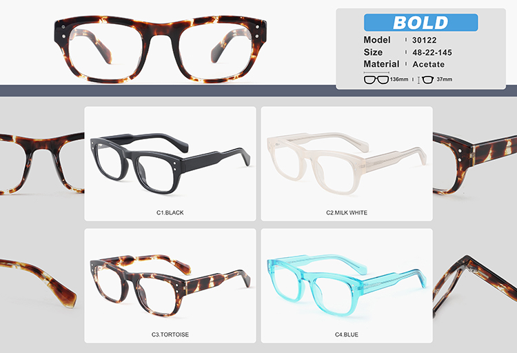 Montures de lunettes en ac&eacute;tate en gros YC30122