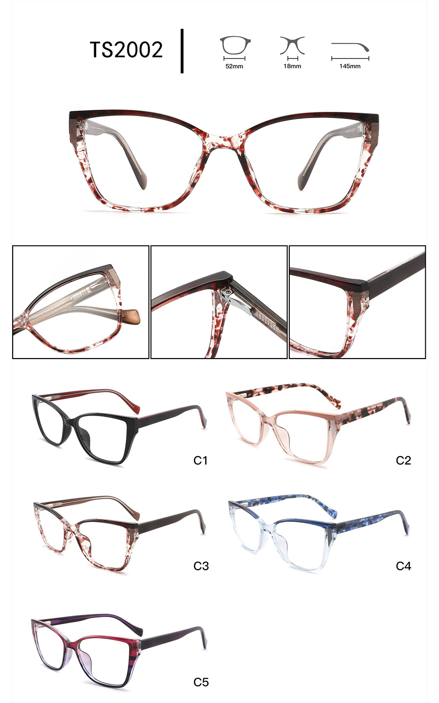 montures de lunettes &eacute;l&eacute;gantes pour hommes TS2002