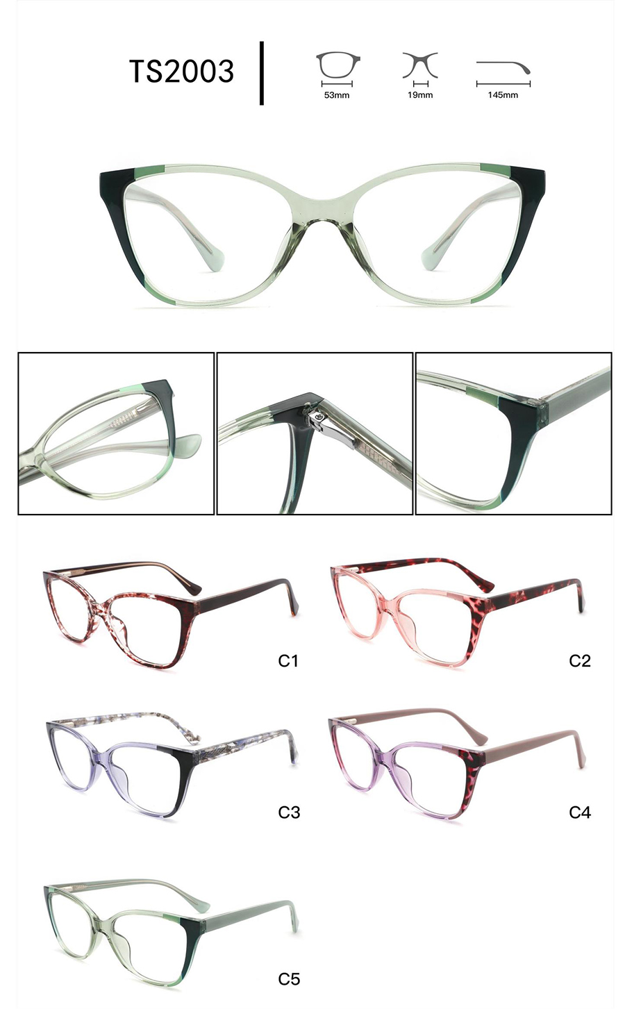 montures de lunettes de vue &eacute;l&eacute;gantes TS2003