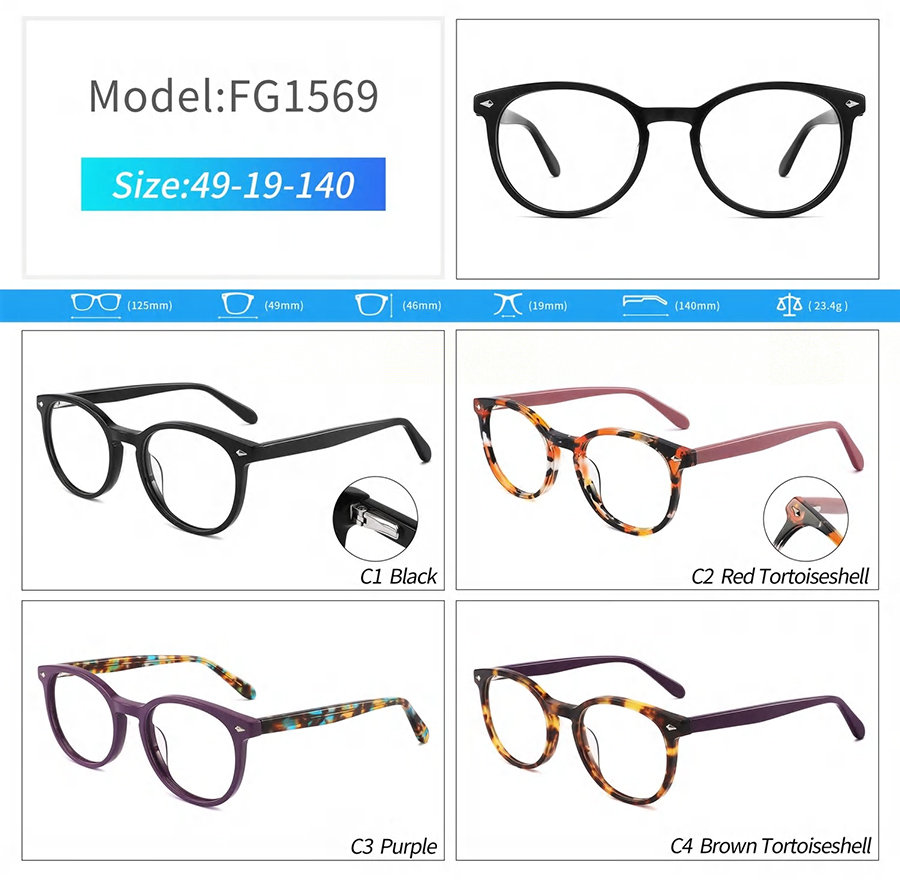 montures de lunettes turquoise FG1569