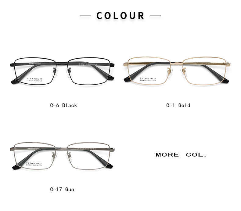 Lunettes en titane pour hommes Frames_color