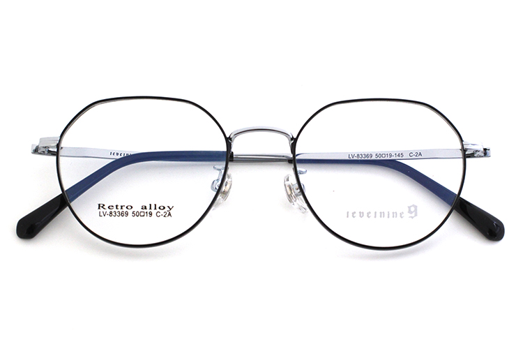 Lunettes populaires – Noir et argent.