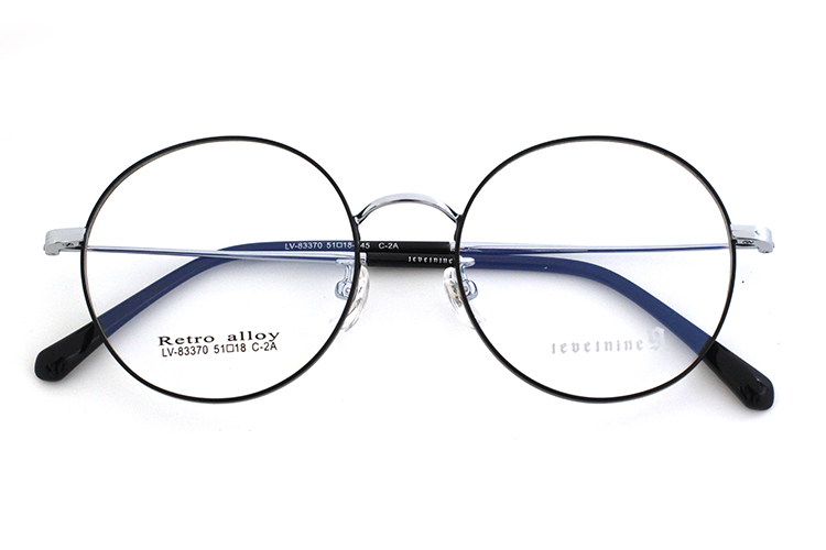 Montures pour les yeux tendance - Noir et argent