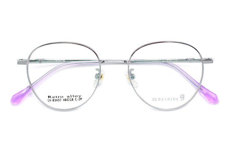 Montures de lunettes circulaires - Argent