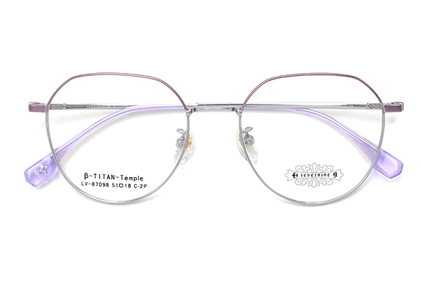 Montures de lunettes légères en titane noir 87098