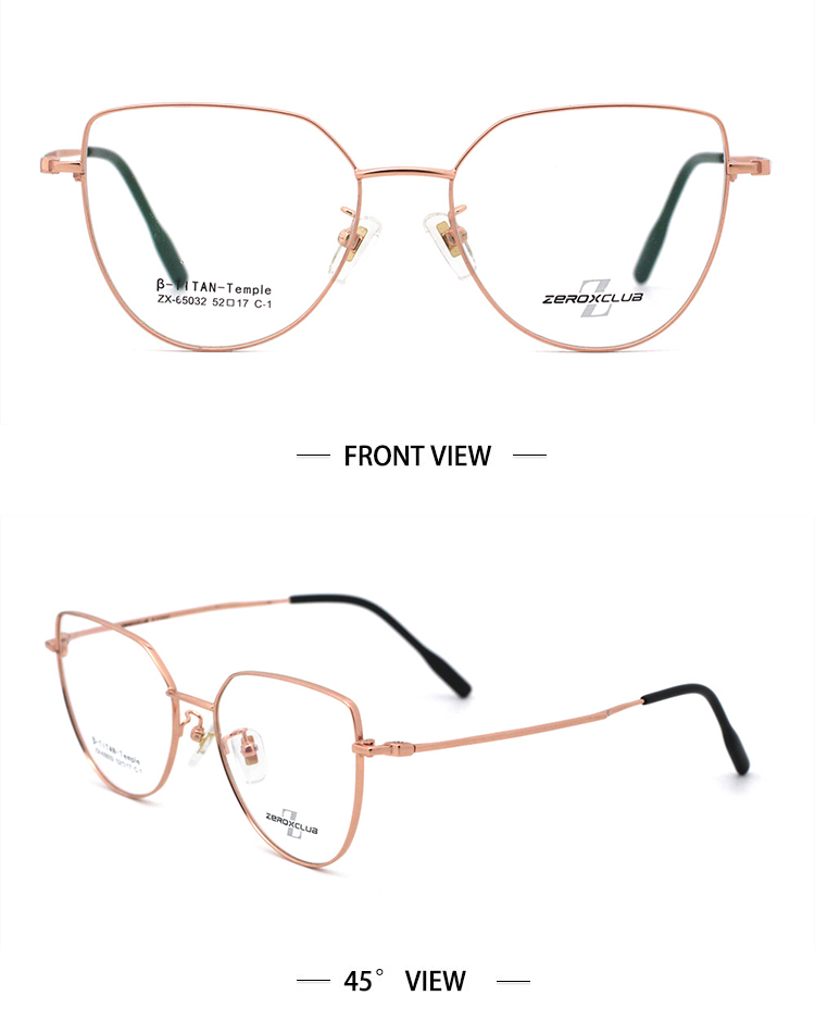 Montures de lunettes Titane Femme_or rose