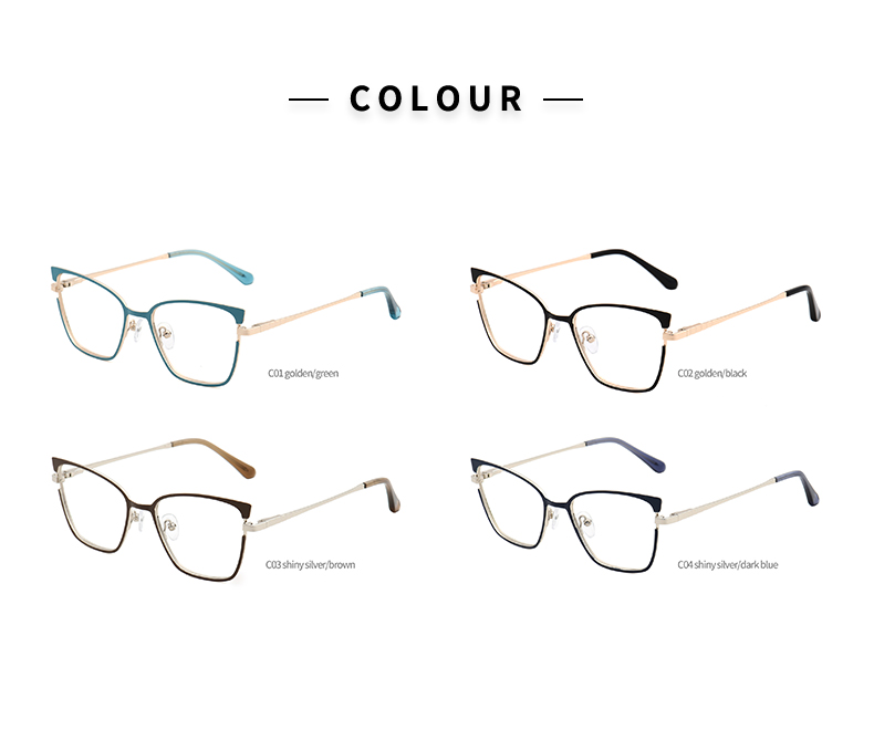 Lunettes œil de chat en m&eacute;tal Frames_color