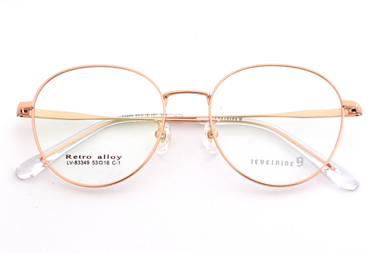 Lunettes rondes &agrave; monture en m&eacute;tal - Or