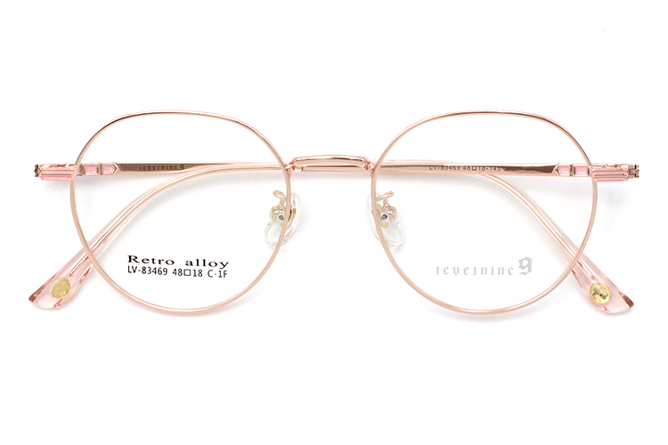 Cadre Rond en M&eacute;tal - Or Rose