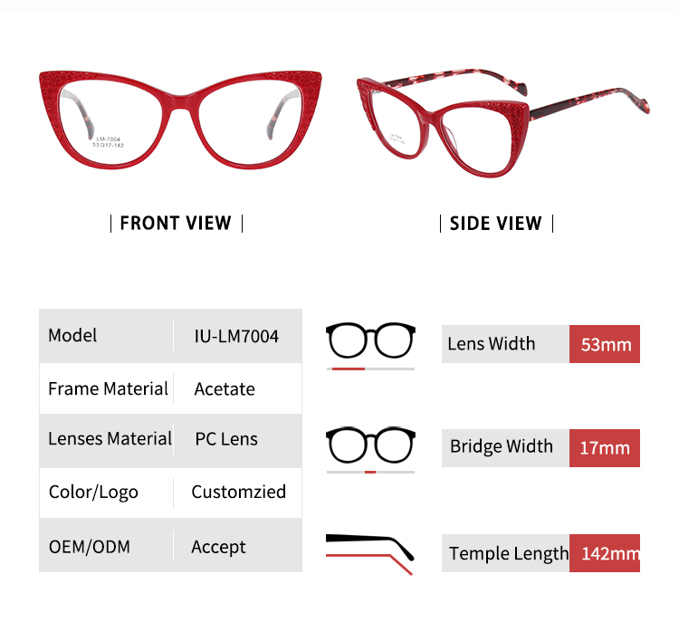 Lunettes œil de chat - Taille