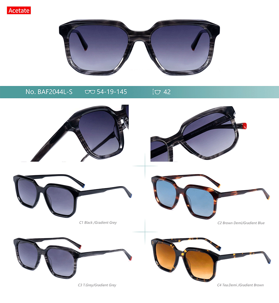 Lunettes de soleil en ac&eacute;tate en gros-BAF2044LS