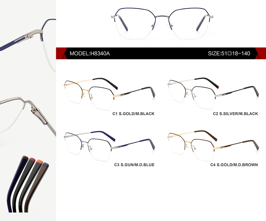 montures de lunettes de vue pour hommes H8340A