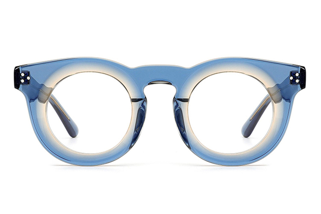 Monture ronde en acétate épais