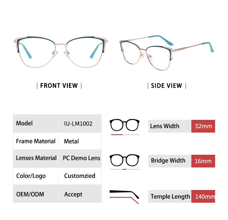 Cadre optique en m&eacute;tal_detials