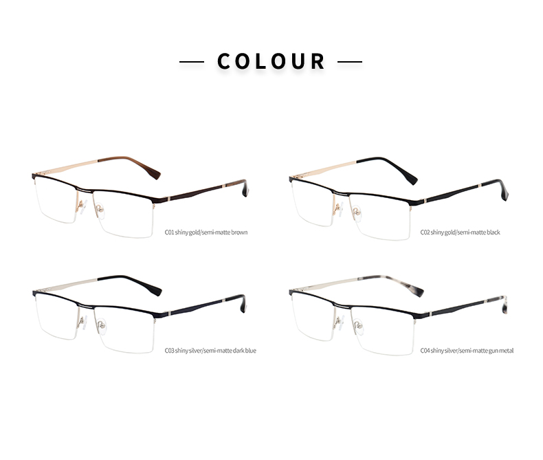 Montures de lunettes demi-cercl&eacute;es_color