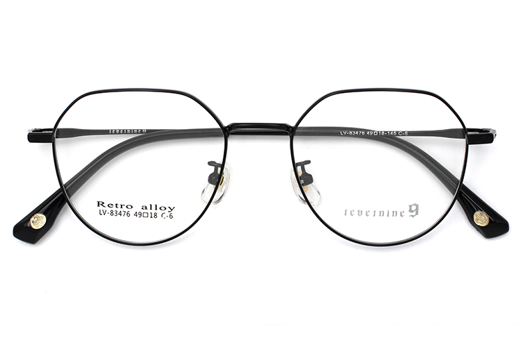 Monture de lunettes en m&eacute;tal - Noir