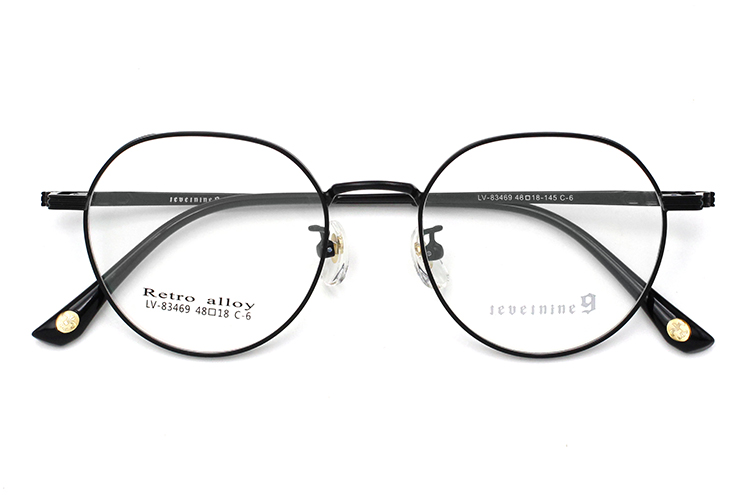 Cadre rond en m&eacute;tal - Noir