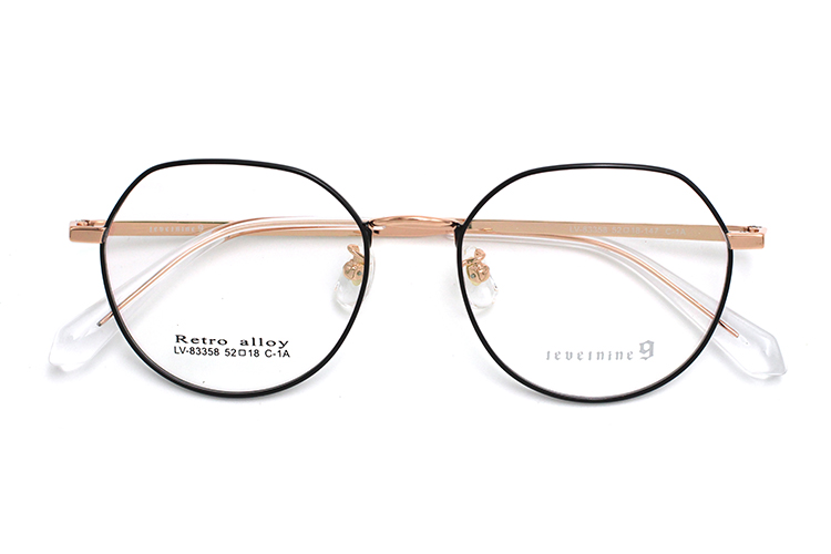 Lunettes de Vue Homme M&eacute;tal - Noir & Or