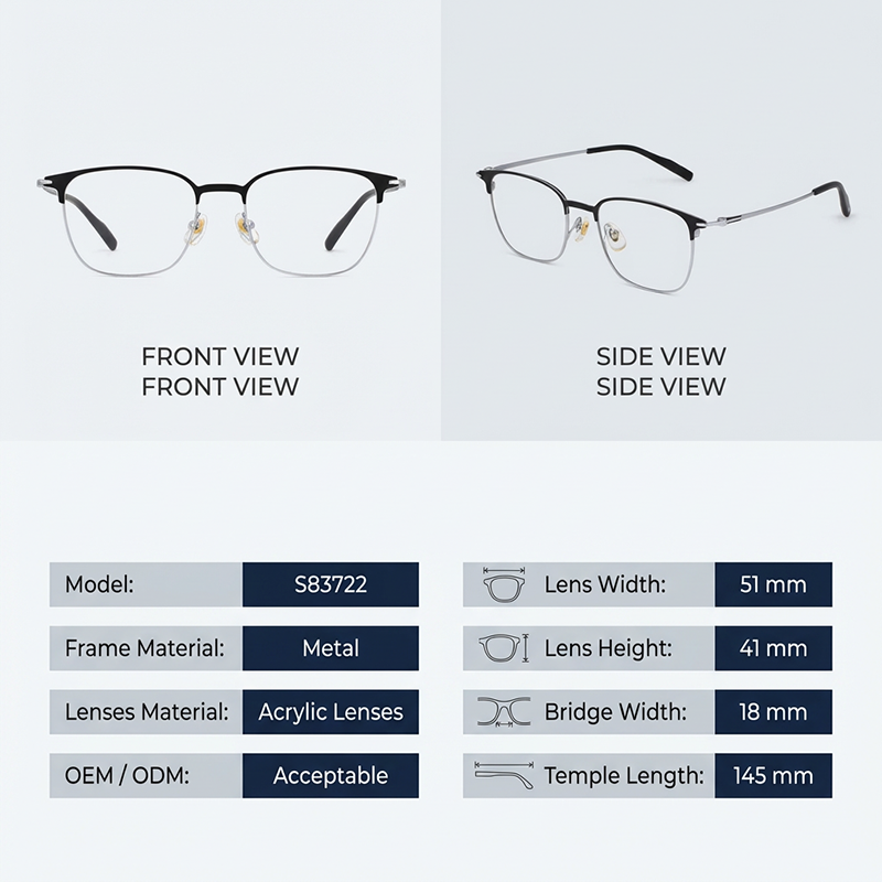 Montures de lunettes en m&eacute;tal LevelNine S8372200013 