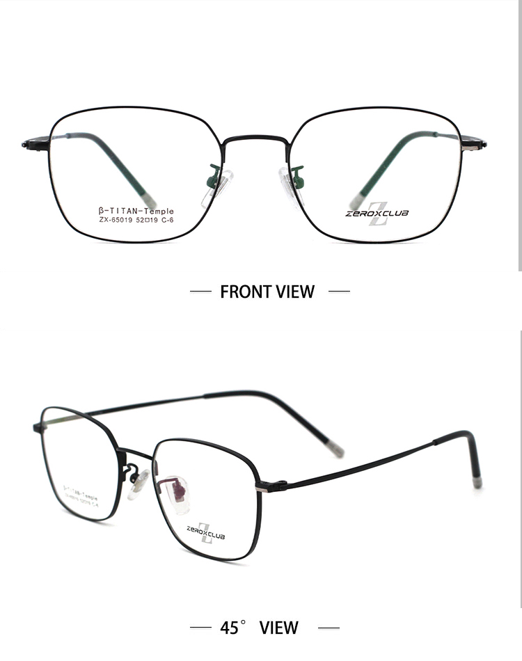 Cadre optique en verre pour les yeux_noir 