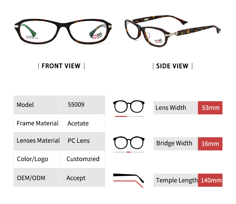monture de lunettes en ac&eacute;tate 55009_01 