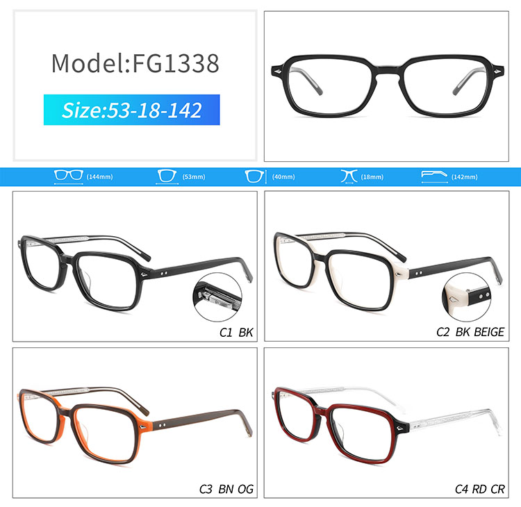 FG1338- lunettes en ac&eacute;tate mat