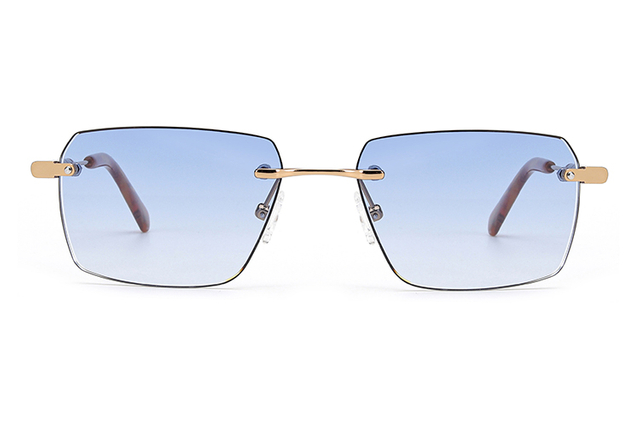 Lunettes de soleil en métal sans monture