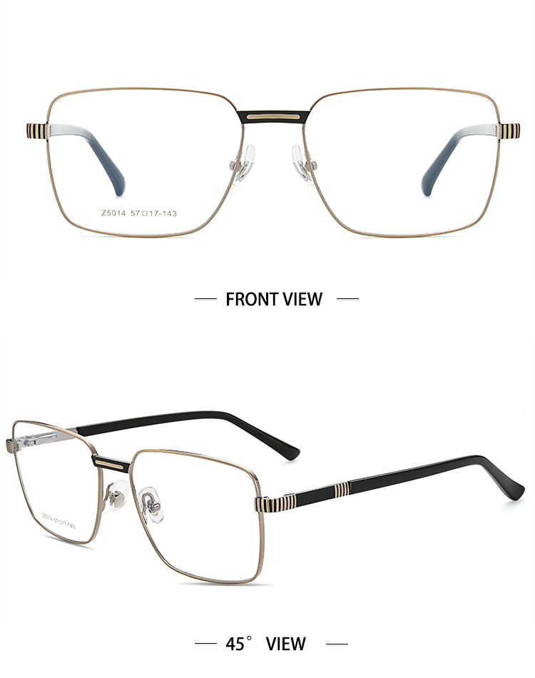 Lunettes &agrave; monture carr&eacute;e en m&eacute;tal