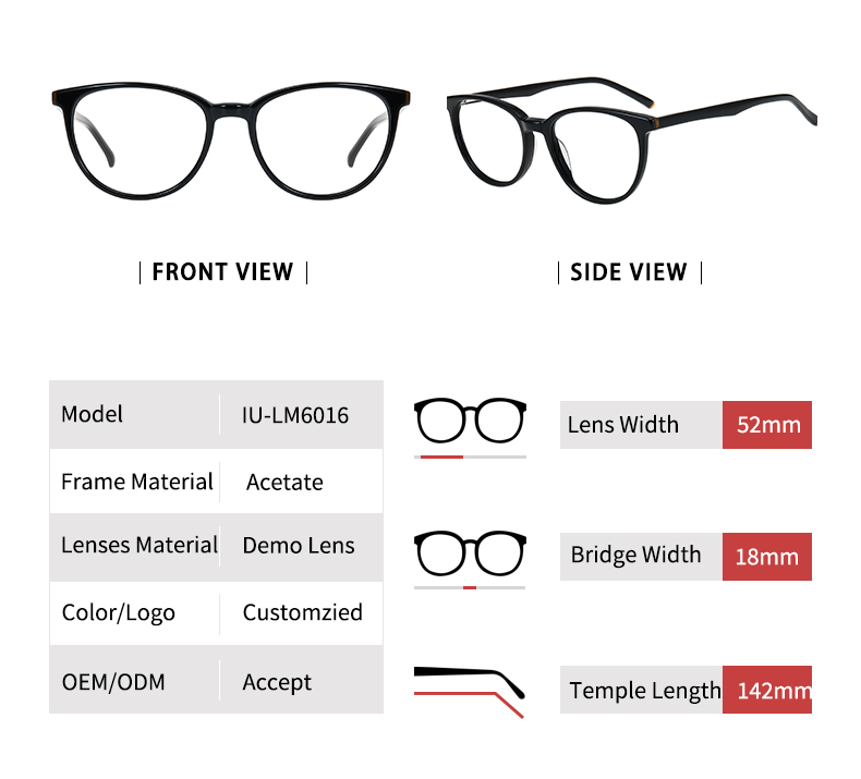 Montures de lunettes de style vintage_detials