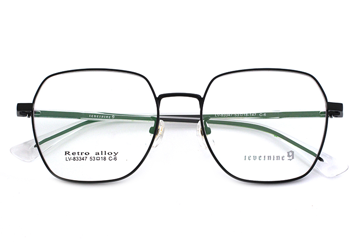 Lunettes carr&eacute;es m&eacute;talliques - Noir