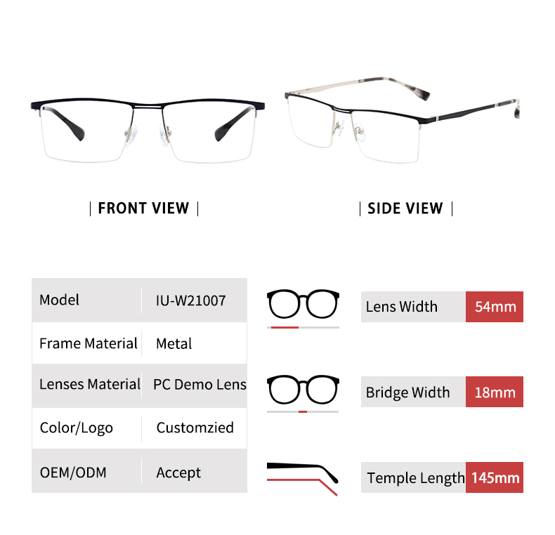 Montures de lunettes demi-cercl&eacute;es_detials