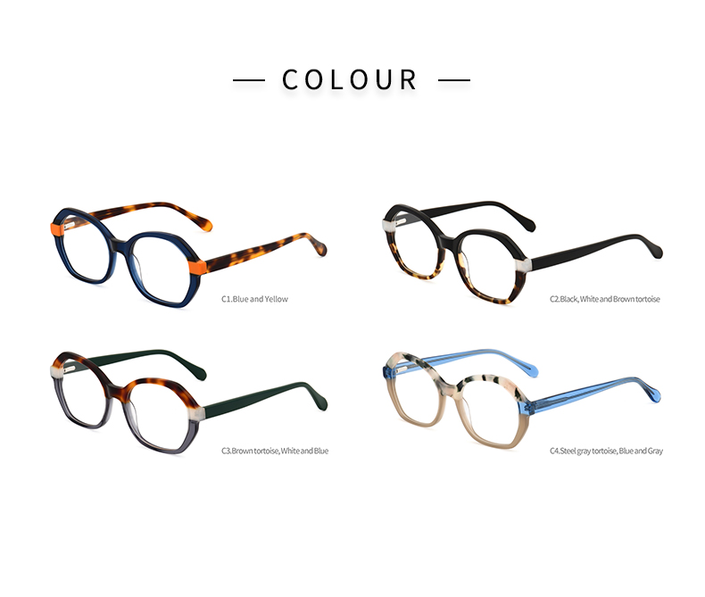 Lunettes &agrave; monture en plastique_color