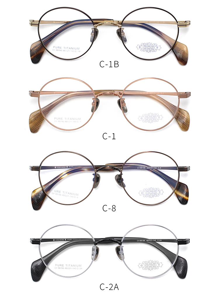 Montures de lunettes en titane