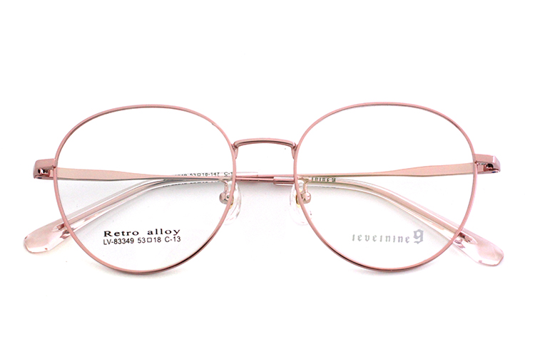 Lunettes rondes &agrave; monture en m&eacute;tal - Or rose