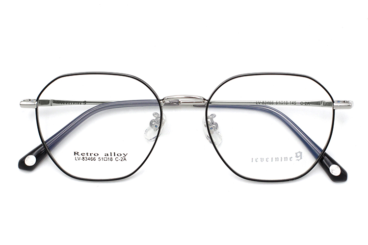 Lunettes &agrave; monture en m&eacute;tal - Gris et noir