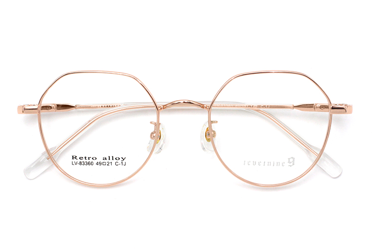 Lunettes de vue en m&eacute;tal - Or rose