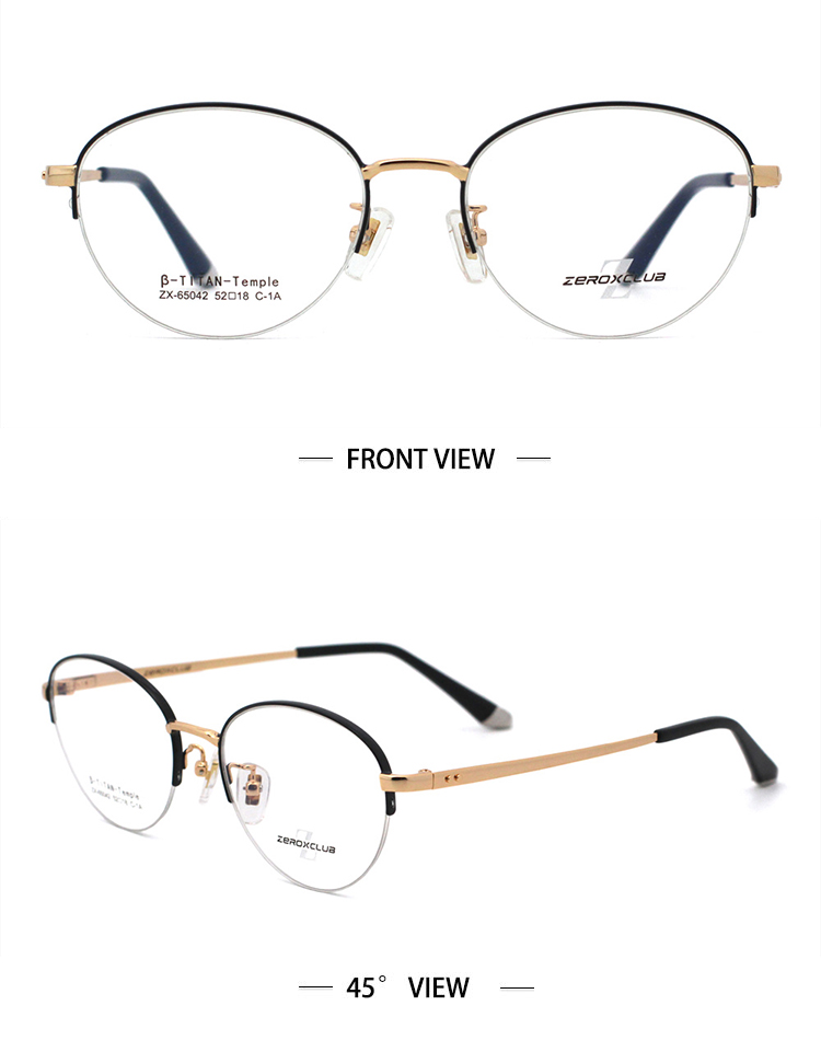 Lunettes demi-monture_or noir