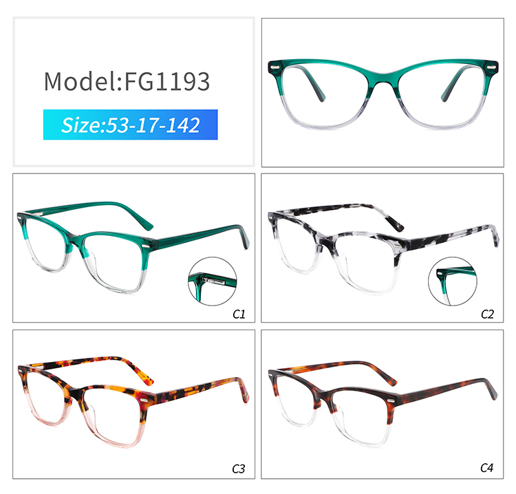 FG1193-montures de lunettes de prescription