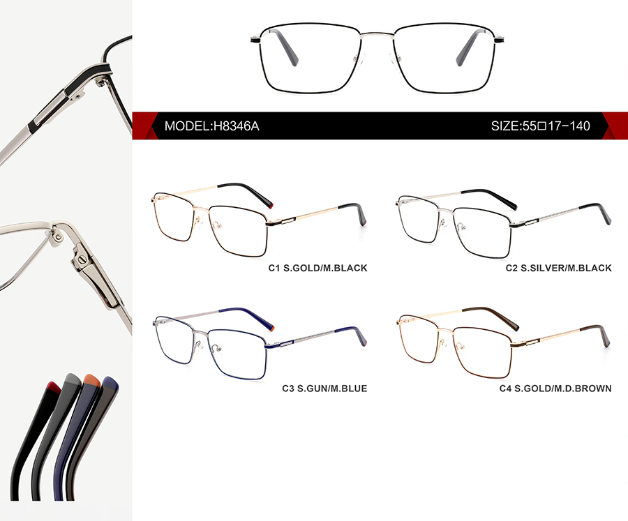 montures de lunettes vintage pour hommes H8346A