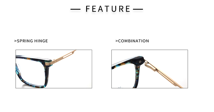 Montures de lunettes rectangulaires - D&eacute;tails