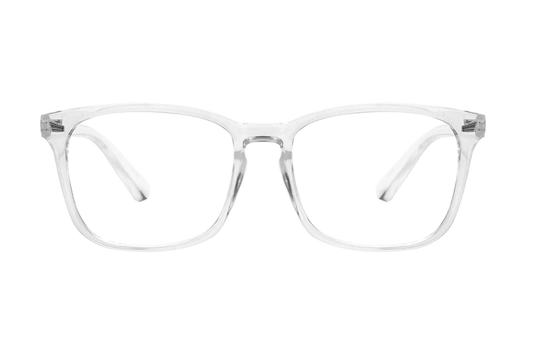 Lunettes &agrave; monture transparente en ac&eacute;tate
