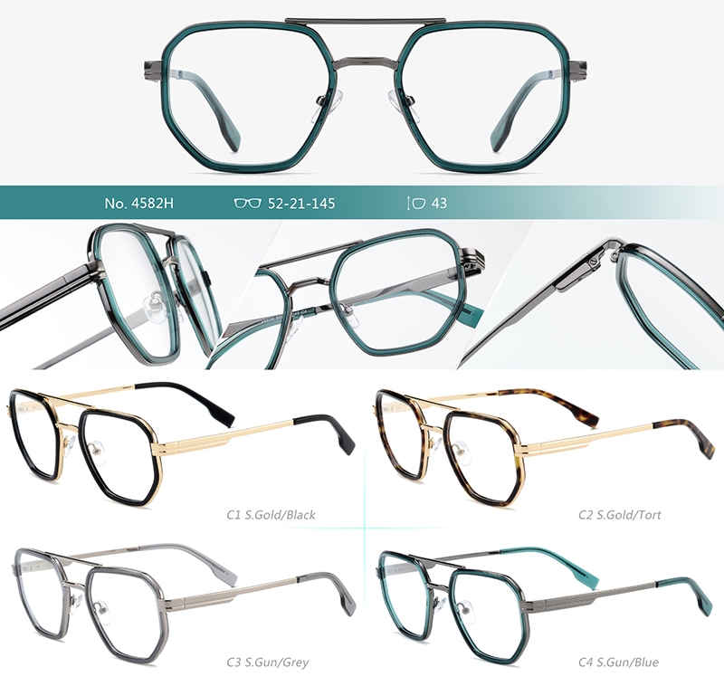 Montures de lunettes en m&eacute;tal en gros 4582H