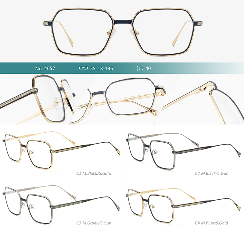 Montures de lunettes en m&eacute;tal en gros 4657