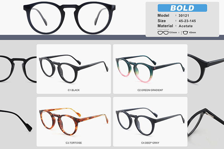 Montures de lunettes en ac&eacute;tate en gros YC30121