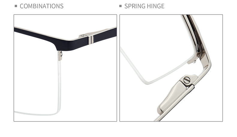 Montures de lunettes &agrave; demi-jante