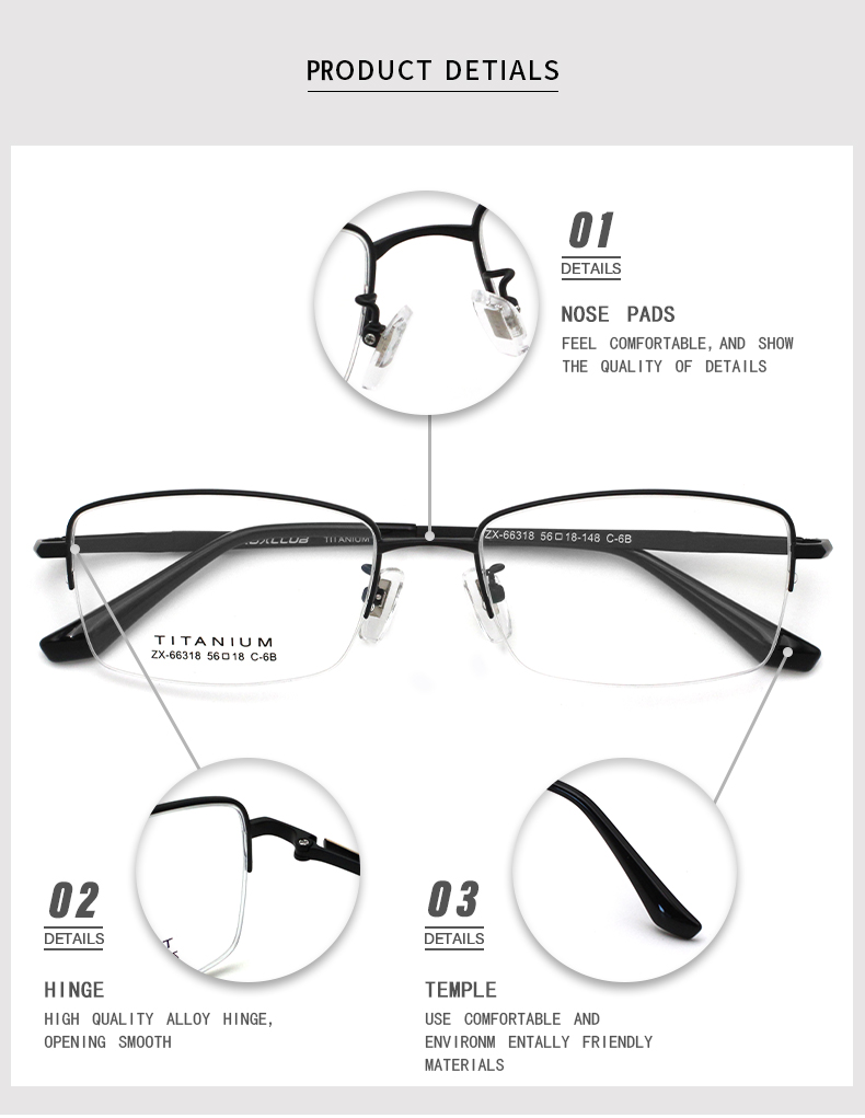 Lunettes semi-mont&eacute;es