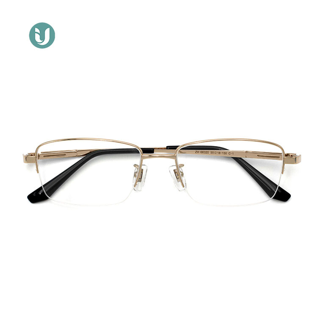Lunettes en titane semi-sans monture, montures en verre 66320
